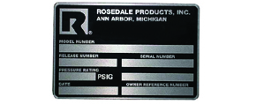 Industrial Stainless Steel Name Plate